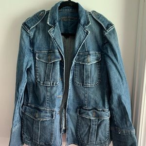 Ralph Lauren Women’s military style, jean jacket, xl